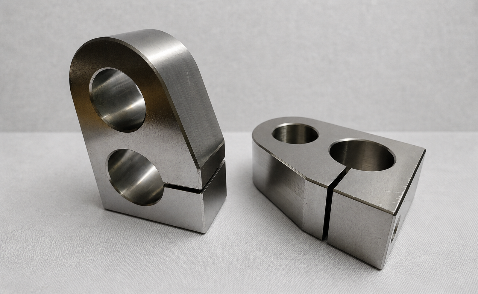 Precision CNC milled metal components with smooth surface finish